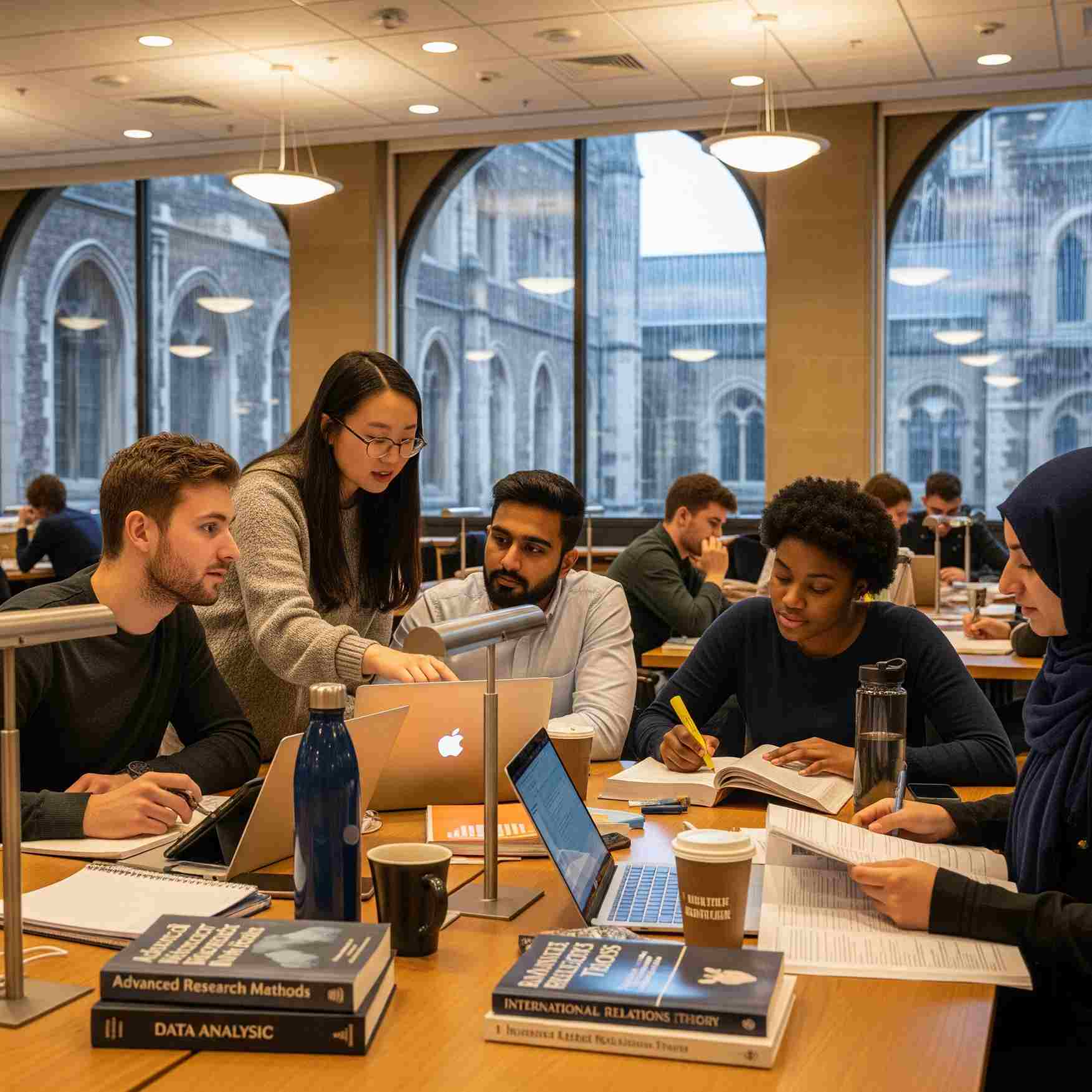 students studying in the classroom