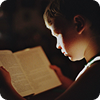 Person reading a book